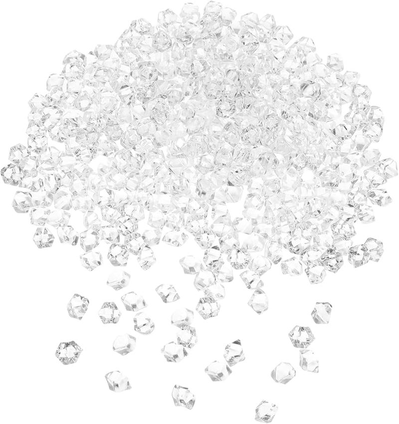 Luxshiny 400pcs Reusable Plastic Fake Ice Cubes For Wedding Party Photography Decor - Image 1